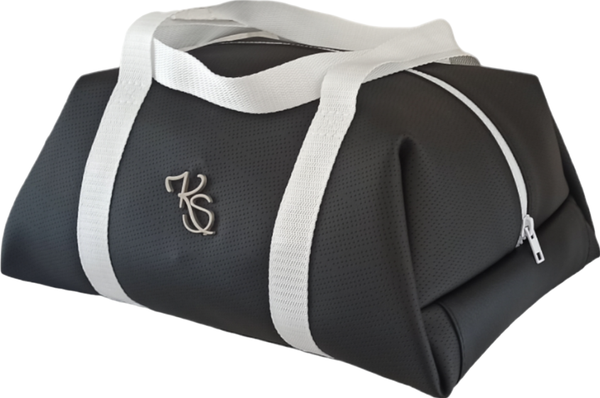 Glacière "Duo" Sac isotherme noir perforé motif et blanc