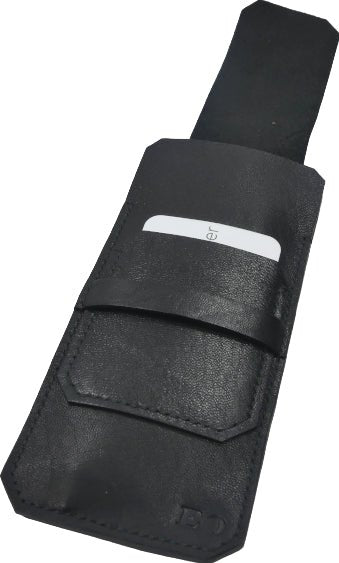 Etui en cuir noir basane pour 4 stylos - Mon-petit-sac.fr