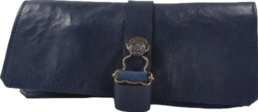 Marmotte en cuir bleu pour 2 montres - Mon-petit-sac.fr