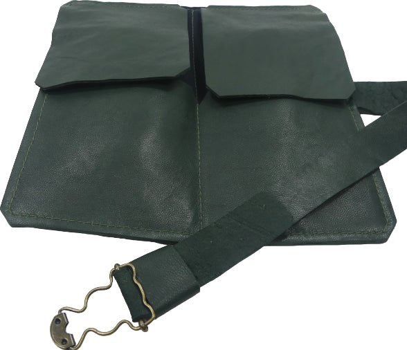 Marmotte en cuir vert pour 2 montres - Mon-petit-sac.fr