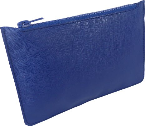Pochette de sac bleu en cuir grainé - Mon-petit-sac.fr