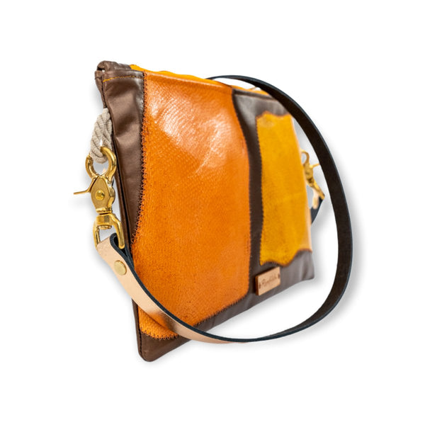 Pochette en cuir de Couleur Orange Bronze BOVICIS - Mon-petit-sac.fr