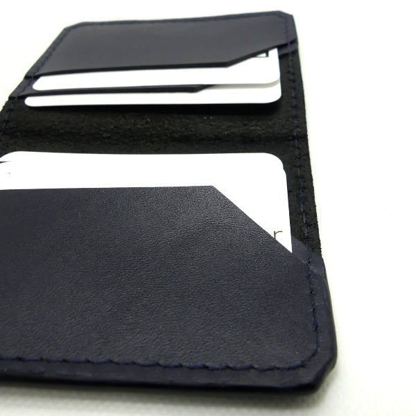 Porte-cartes en cuir lisse bleu - Mon-petit-sac.fr