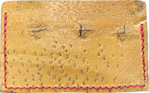 Porte-cartes minimaliste en cuir 100% marin orange/rouge vermillon/jaune/noir - Mon-petit-sac.fr