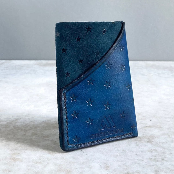 Porte-cartes The Star bleu : minimaliste et stylé - Mon-petit-sac.fr