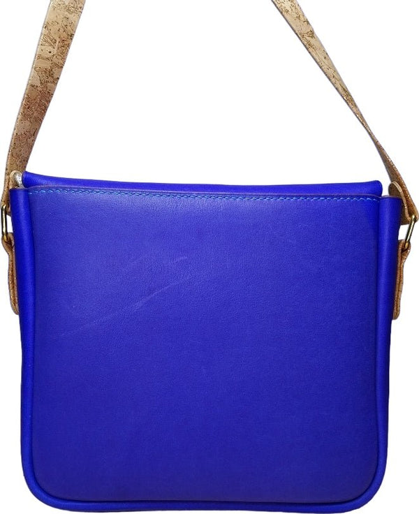 Sac à main Lady bleu électrique - cuir 100% français - Mon-petit-sac.fr