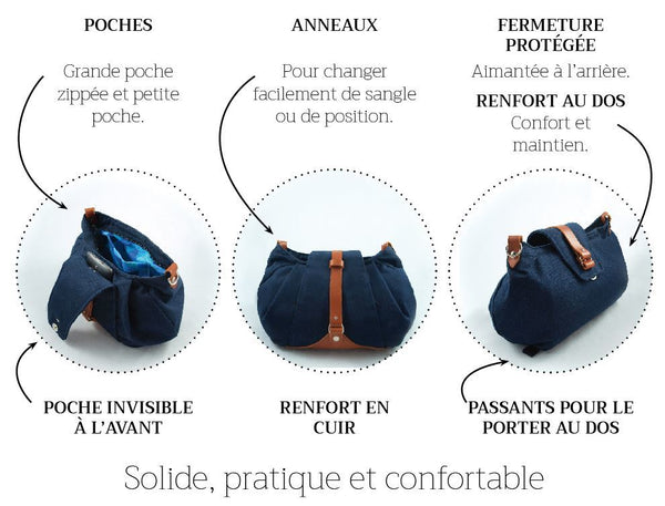 Sac à main personnalisable Chaudron Bleu - Mon-petit-sac.fr
