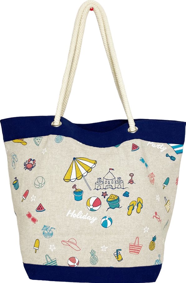 Sac de plage holiday bleu - Mon-petit-sac.fr