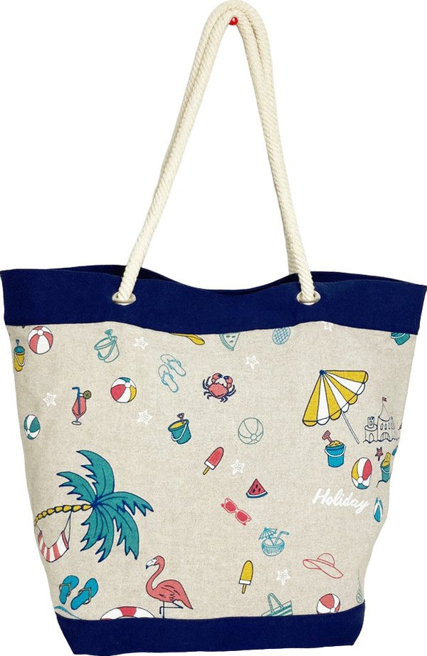 Sac de plage holiday bleu - Mon-petit-sac.fr