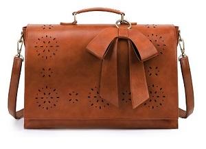 cartable de travail pour femme en matière vegan vintage