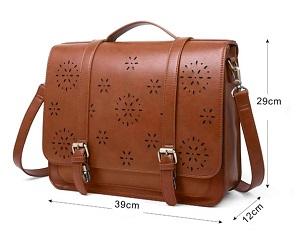 dimensions sac de travail cartable vintage pour femme